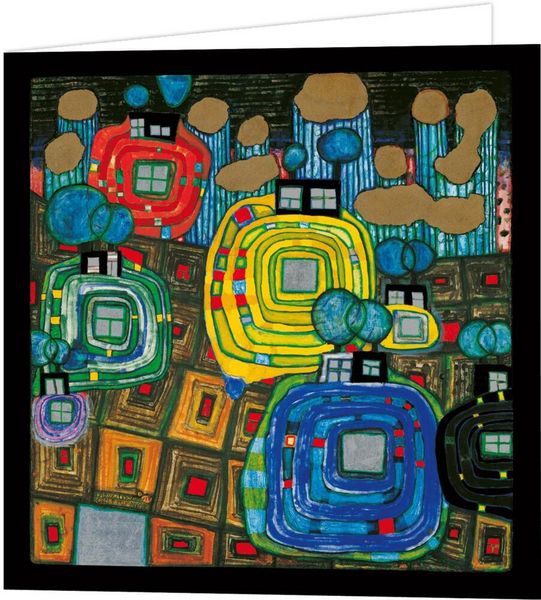 Produktbild: Hundertwasser Puzzle mit Gru&szlig;karte