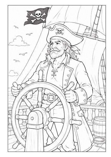Produktbild: Piraten Malbuch f&uuml;r Kinder von 6&ndash;10 Jahren mit 50 spannenden Ausmalbildern