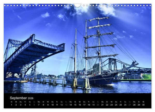 Produktbild: Kaiser-Wilhelm-Br&uuml;cke Wilhelmshaven (Wandkalender 2026 DIN A3 quer), CALVENDO Monatskalender