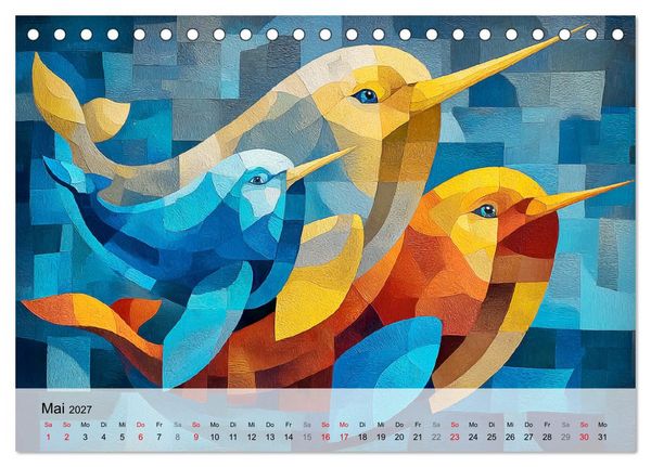Produktbild: Nordlicht in Facetten. Die Arktis in geometrischer Bildsprache (Tischkalender 2027 DIN A5 quer), CALVENDO Monatskalender