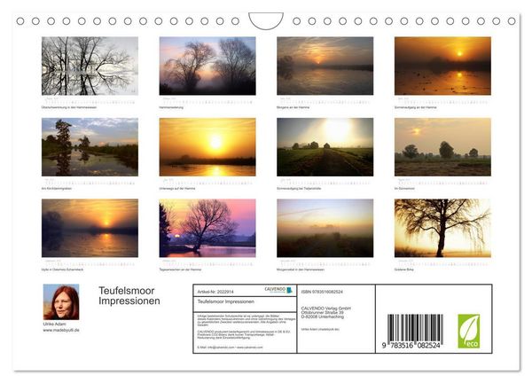 Produktbild: Teufelsmoor Impressionen (Wandkalender 2026 DIN A4 quer), CALVENDO Monatskalender