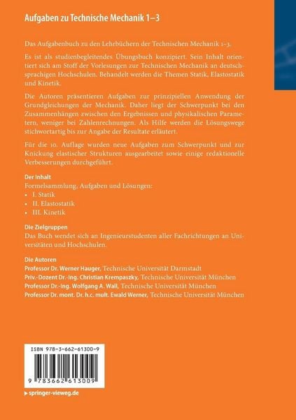 Produktbild: Aufgaben zu Technische Mechanik 1–3