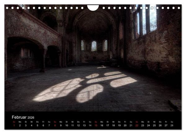 Produktbild: Verlassene Ort - Kirchen (Wandkalender 2026 DIN A4 quer), CALVENDO Monatskalender