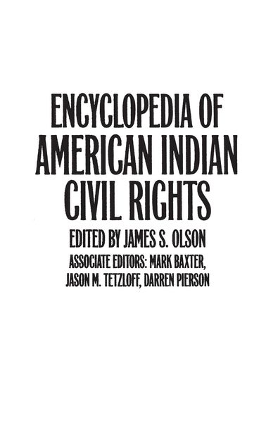 Produktbild: Encyclopedia of American Indian Civil Rights