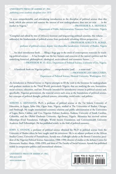 Produktbild: Introduction to Political Science in Nigeria