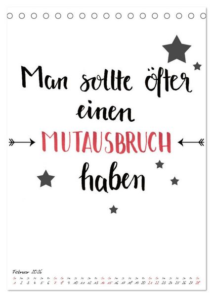 Produktbild: Spruch-Reich-handgeschriebene Spr&uuml;che von frech bis weise (Tischkalender 2026 DIN A5 hoch), CALVENDO Monatskalender