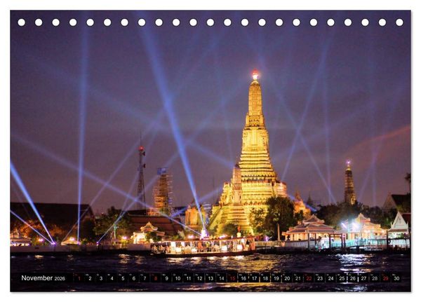 Produktbild: Bangkok: West trifft Fernost (Tischkalender 2026 DIN A5 quer), CALVENDO Monatskalender