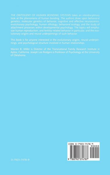 Produktbild: The Ontogeny of Human Bonding Systems