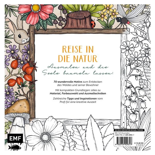 Produktbild: Waldgefl&uuml;ster &ndash; Natur-Motive und Tiere ausmalen