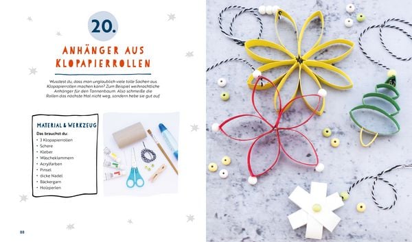 Produktbild: 24 x Basteln &ndash; Weihnachtliche Projekte f&uuml;r Kinder