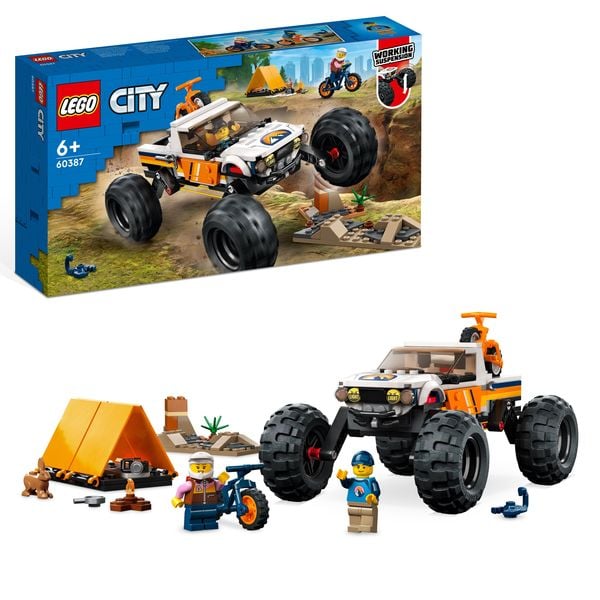 LEGO City 60387 Offroad Abenteuer, Monster Truck Spielzeug für Kinder
