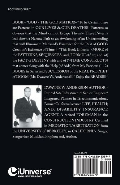 Produktbild: BOOK - "GOD = THE GOD MATRIX!~'"