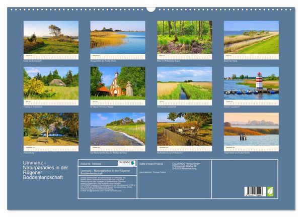 Produktbild: Ummanz - Naturparadies in der R&uuml;gener Boddenlandschaft (Wandkalender 2026 DIN A2 quer), CALVENDO Monatskalender