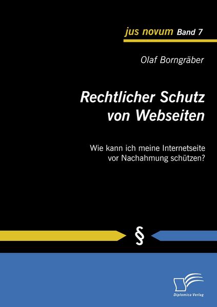 Produktbild: Rechtlicher Schutz von Webseiten
