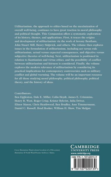 Produktbild: The Cambridge Companion to Utilitarianism