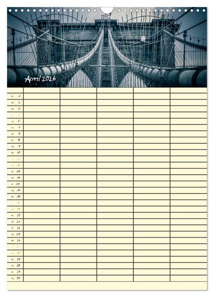 Produktbild: New York Familienplaner (Wandkalender 2026 DIN A3 hoch), CALVENDO Monatskalender