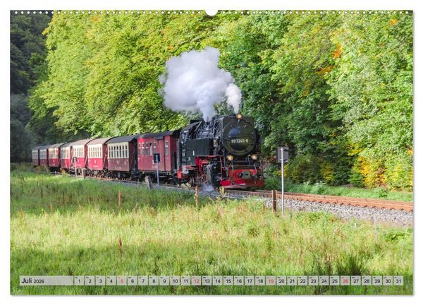 Produktbild: Volldampf durch den Harz (hochwertiger Premium Wandkalender 2026 DIN A2 quer), Kunstdruck in Hochglanz