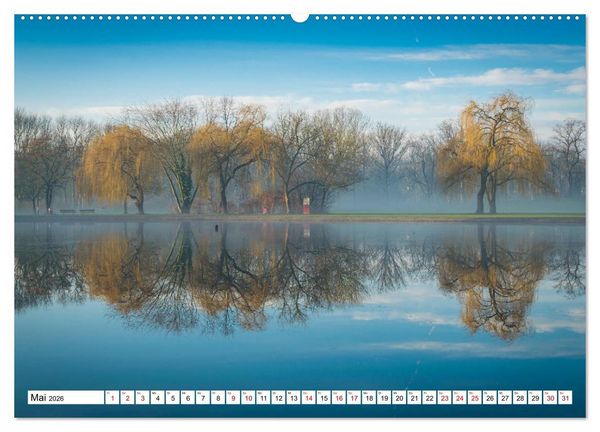 Produktbild: Halle-Saale - Meine Stadt im Spiegel (hochwertiger Premium Wandkalender 2026 DIN A2 quer), Kunstdruck in Hochglanz