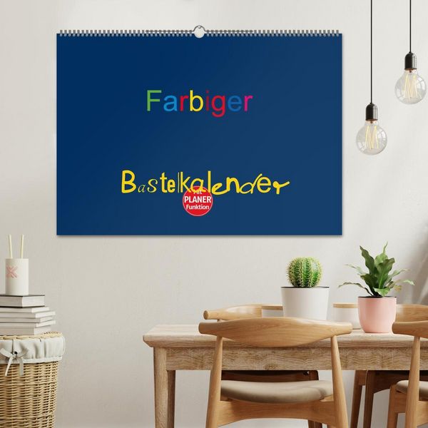 Produktbild: Farbiger Bastelkalender (Wandkalender 2026 DIN A2 quer), CALVENDO Monatskalender