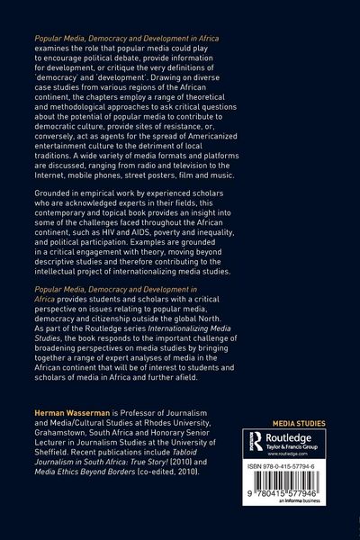 Produktbild: Popular Media, Democracy and Development in Africa