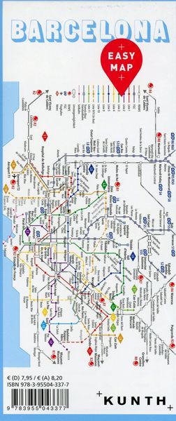 Kunth Easy Map Europa Barcelona 1:15.000