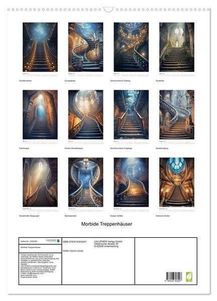 Produktbild: Morbide Treppenh&auml;user (Wandkalender 2026 DIN A2 hoch), CALVENDO Monatskalender