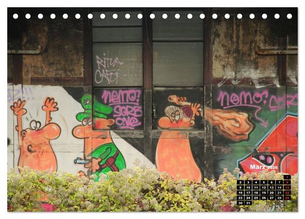 Produktbild: Street-Art 2026 / CH-Version (Tischkalender 2026 DIN A5 quer), CALVENDO Monatskalender