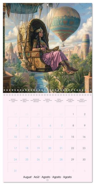Produktbild: Flying through ancient history with AI (Wall Calendar 2026 12 &times; 12 Inch) CALVENDO 12 Month Wall Calendar