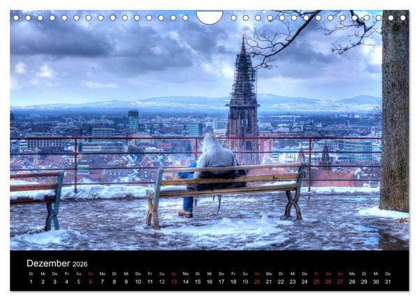 Produktbild: Freiburger Impressionen (Wandkalender 2026 DIN A4 quer), CALVENDO Monatskalender