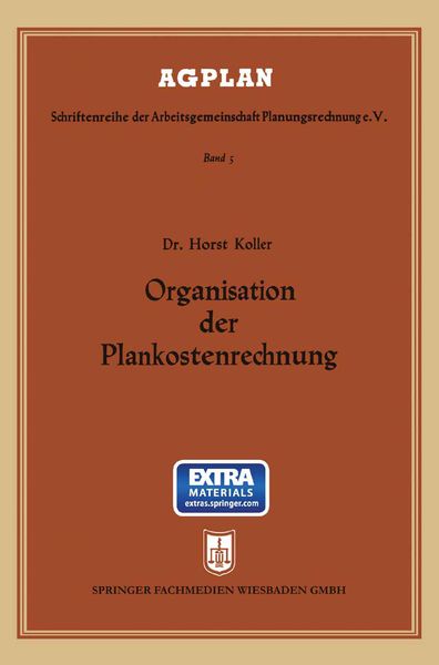 Produktbild: Organisation der Plankostenrechnung