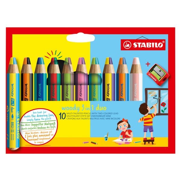Produktbild: STABILO Aquarellbuntstift woody 3 in 1 duo