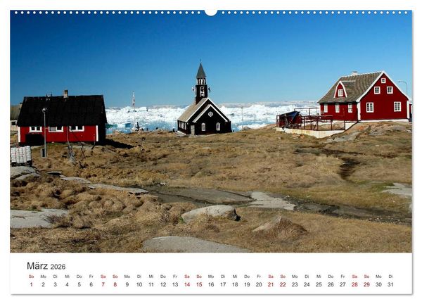 Produktbild: Gr&ouml;nland Bizarre Eiswelt um Ilulissat (hochwertiger Premium Wandkalender 2026 DIN A2 quer), Kunstdruck in Hochglanz