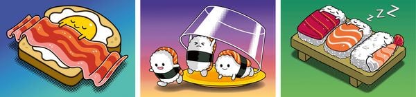 Produktbild: Minipuzzle-Trio 100 Teile - Kawaii Breakfast, Lunch & Dinner