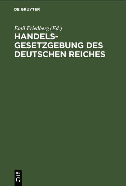 Produktbild: Handelsgesetzgebung des Deutschen Reiches