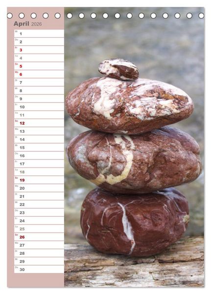 Produktbild: Steinmanderl - Der Steinm&auml;nnchen Geburtstagskalender (Tischkalender 2026 DIN A5 hoch), CALVENDO Monatskalender