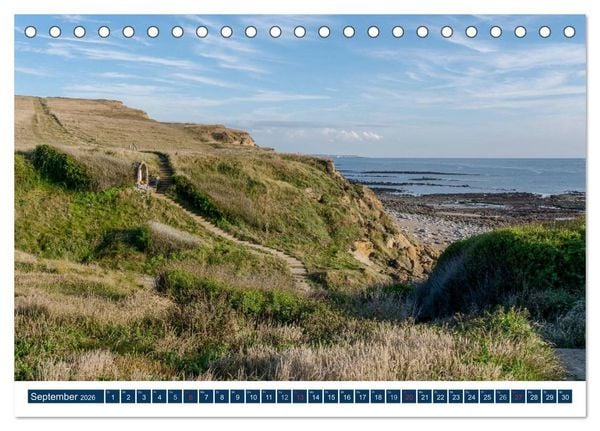 Produktbild: Normandie - raue K&uuml;sten, sanfte H&uuml;gel (Tischkalender 2026 DIN A5 quer), CALVENDO Monatskalender