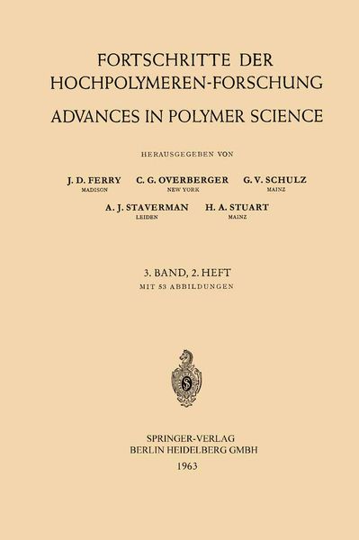 Produktbild: Fortschritte der Hochpolymeren-Forschung / Advances in Polymer Science