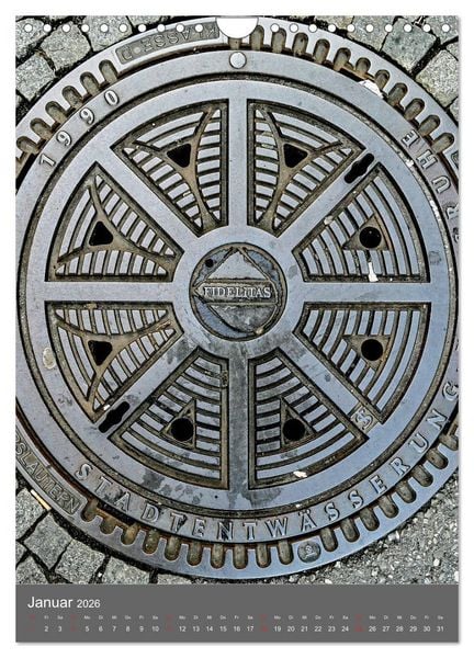 Produktbild: Gullydeckel (Wandkalender 2026 DIN A4 hoch), CALVENDO Monatskalender