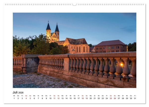 Produktbild: Blue Times - Magdeburg (Wandkalender 2026 DIN A2 quer), CALVENDO Monatskalender