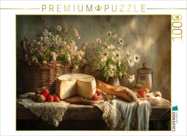 Produktbild: CALVENDO Puzzle Maiwiesen und Kr&auml;uterbrot, Fr&uuml;hling schmeckt nach Hoffnung | 1000 Teile Lege-Gr&ouml;&szlig;e 64x48cm Foto-Puzzle f&uuml;r gl&uuml;ckliche Stunden