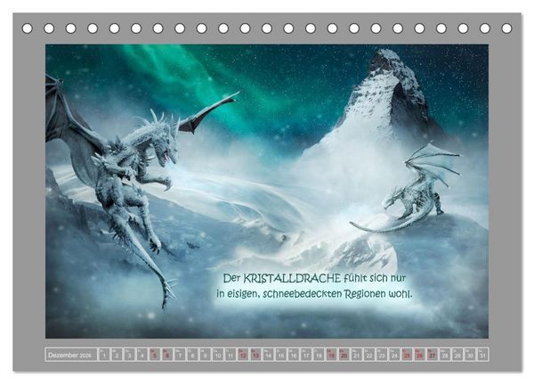 Produktbild: Wo die wilden Drachen wohnen (Tischkalender 2026 DIN A5 quer), CALVENDO Monatskalender