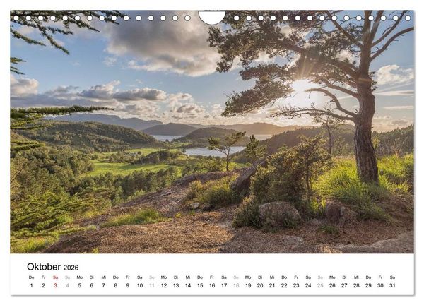 Produktbild: Norwegen - Magie aus Licht und Landschaft (Wandkalender 2026 DIN A4 quer), CALVENDO Monatskalender