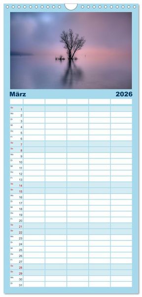 Produktbild: Familienplaner 2026 - Bodensee-Stimmungen mit 5 Spalten (Wandkalender, 21 x 45 cm) CALVENDO