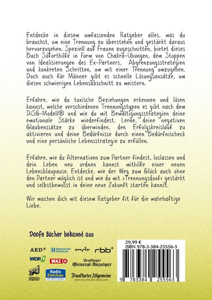 Produktbild: Trennungsdoof ist der ultimative Ratgeber f&uuml;r Frauen und M&auml;nner, die eine Trennung durchleben oder vor dieser Entscheidung stehen &ndash; mit Soforthilfe, Abgrenzungsstrategien und To-Do-Listen