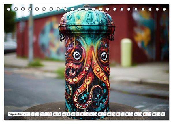 Produktbild: Street Art Graffiti (Tischkalender 2026 DIN A5 quer), CALVENDO Monatskalender