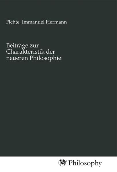 Produktbild: Beitr&auml;ge zur Charakteristik der neueren Philosophie