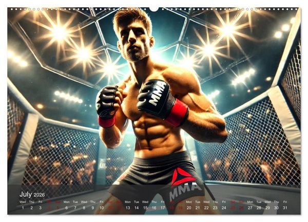 Produktbild: MMA UK - The ultimate fight (Wall Calendar 2026 DIN A2 landscape), CALVENDO 12 Month Wall Calendar