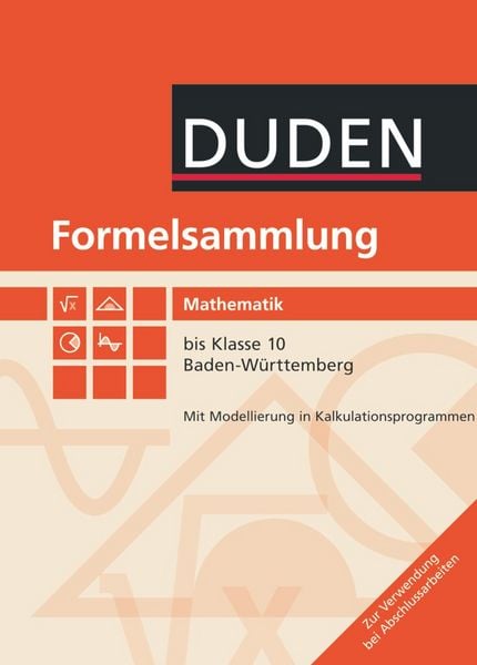Produktbild: Formelsammlung bis Klasse 10 - Mathematik - Baden-W&uuml;rttemberg