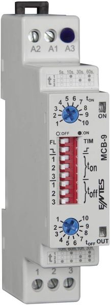ENTES 101585 MCB-9 Zeitrelais Multifunktional 24 V/DC, 24 V/AC, 230 V/AC 1 St. Zeitbereich: 0.1 s - 30 h 1 Wechsler
