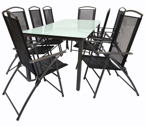 Produktbild: 9-tlg Sitzgruppe Gartenm&ouml;bel Tisch St&uuml;hle Set 189M